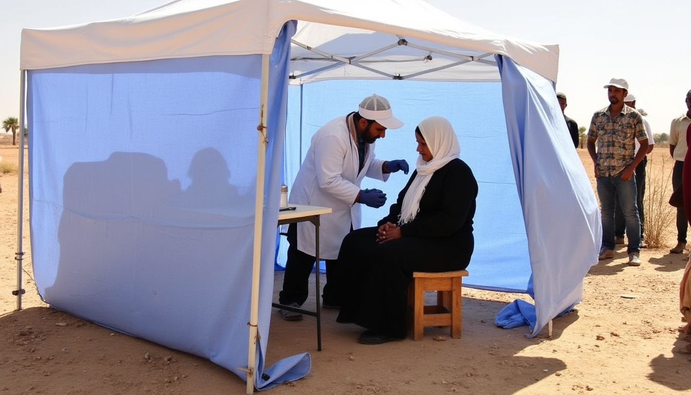 lancement d'une campagne médicale à hajjah pour offrir des opérations de la cataracte et l'implantation de lentilles à abs, visant à améliorer la santé visuelle des habitants.