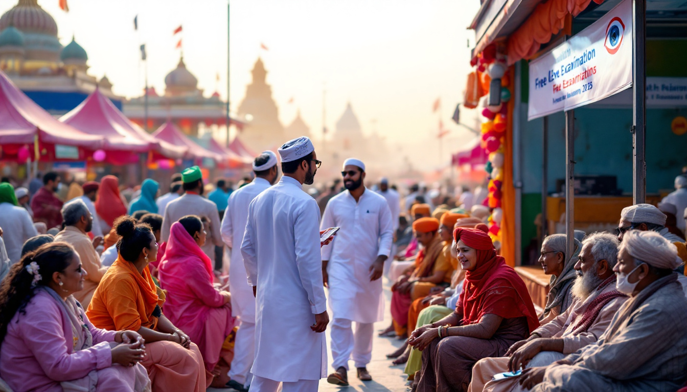 participez au mahakumbh 2025 à prayagraj et profitez d'examens oculaires gratuits ainsi que de traitements médicaux pour les pèlerins. assurez votre bien-être pendant ce grand événement spirituel.