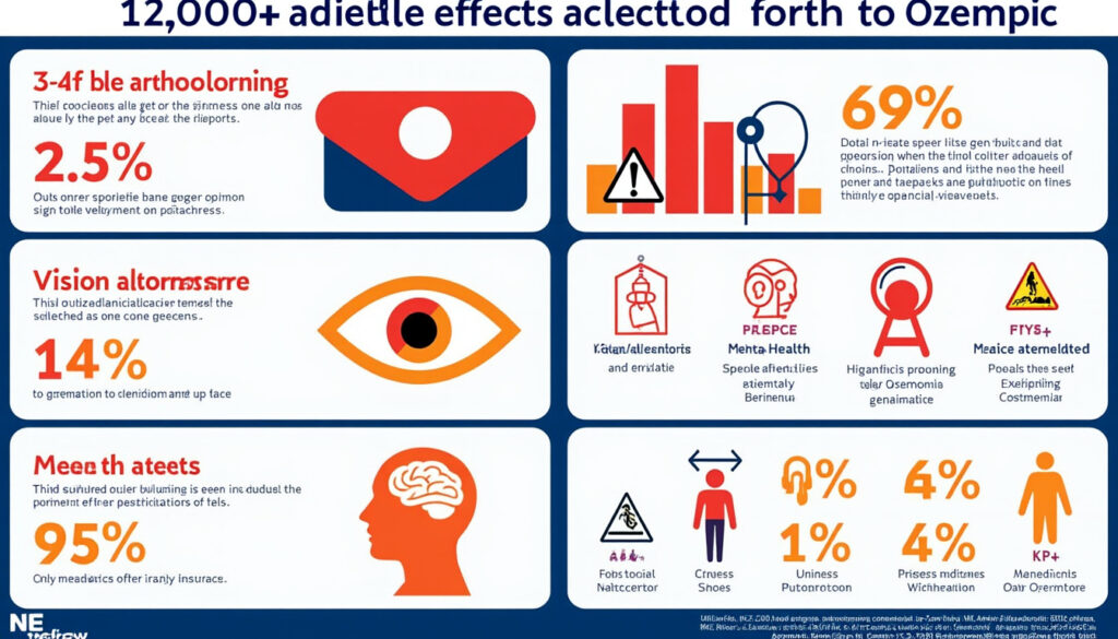 découvrez comment santé canada a recensé 12 000 rapports d'effets indésirables liés à l'ozempic, incluant des intoxications, des troubles de la vision et des problèmes de santé mentale. restez informé sur les risques associés à ce médicament.