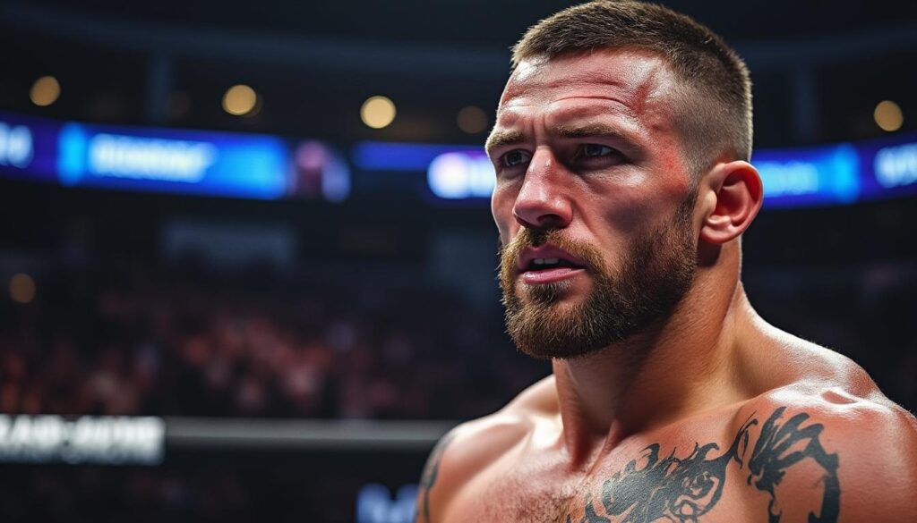 le champion ufc aspinall confirme avoir subi une chirurgie oculaire après un coup d'œil de gane lors d'un combat intense, révélant les conséquences de cet incident.