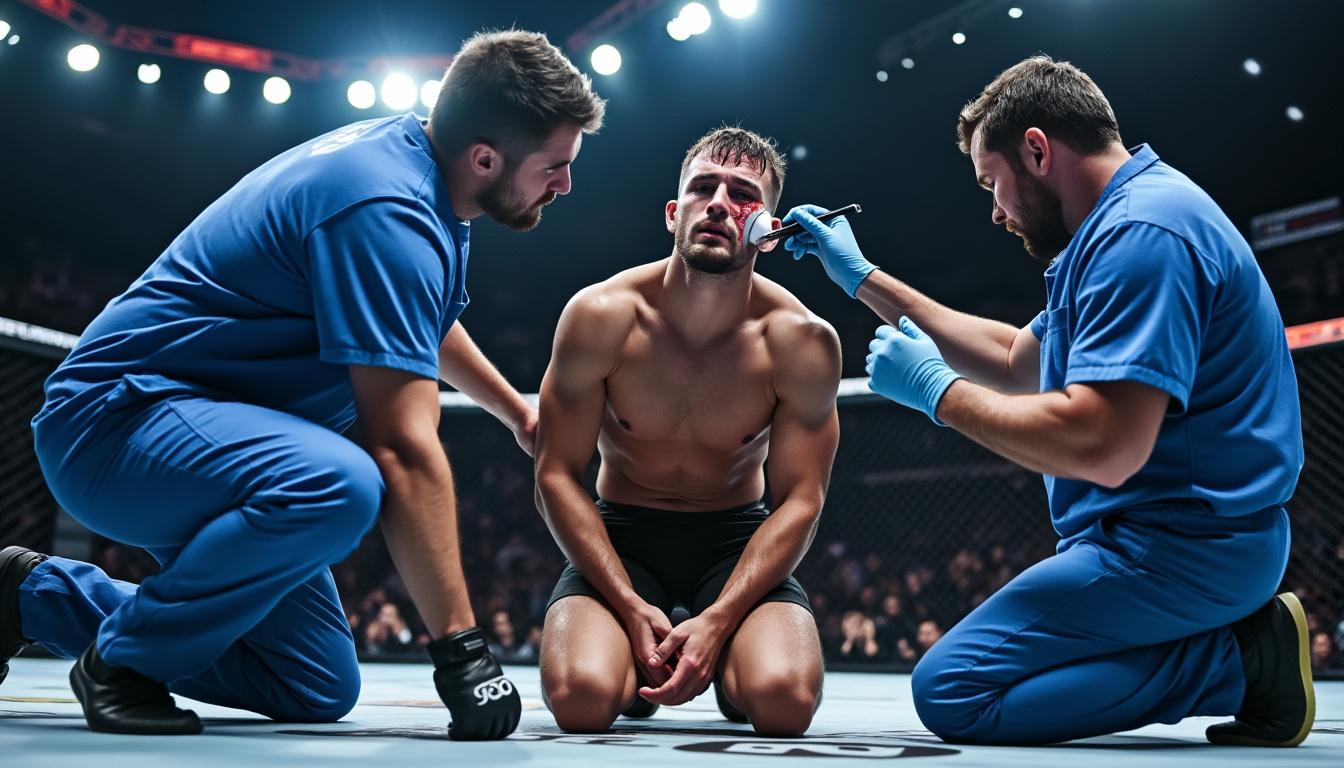 découvrez la mise à jour inattendue sur la blessure à l'œil du champion poids lourd de l'ufc et sa mise en garde ferme envers son agresseur, uniquement sur fox sports.