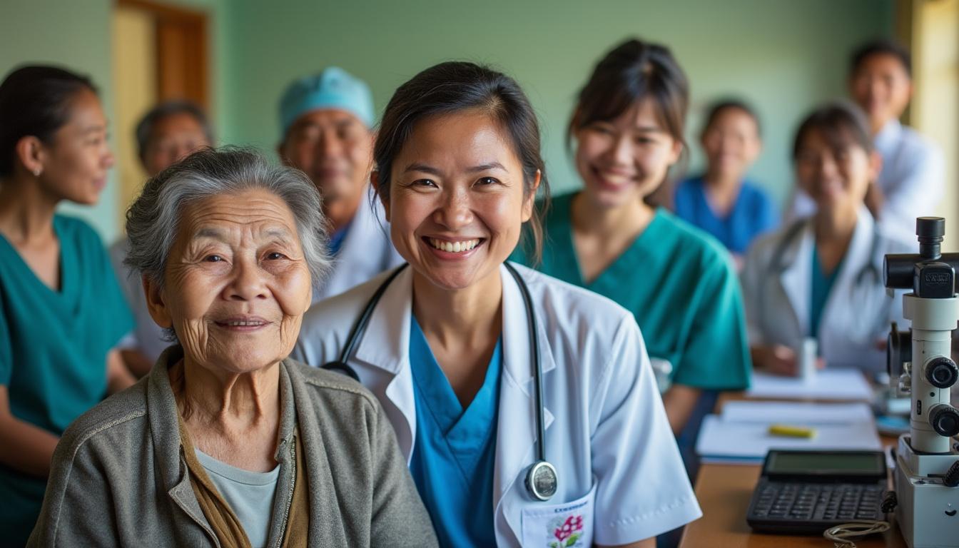 une ong à battambang a permis à 70 000 personnes de retrouver la vue grâce à ses actions, mais le retard dans le traitement de la cataracte reste un défi majeur.