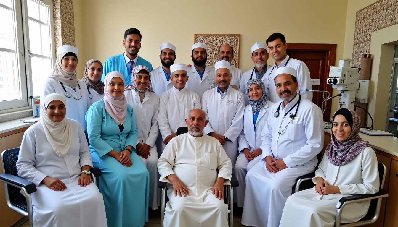 lancement d'une campagne médicale à hajjah pour l'opération de la cataracte et l'implantation de lentilles à abs, visant à améliorer la santé visuelle des habitants locaux.