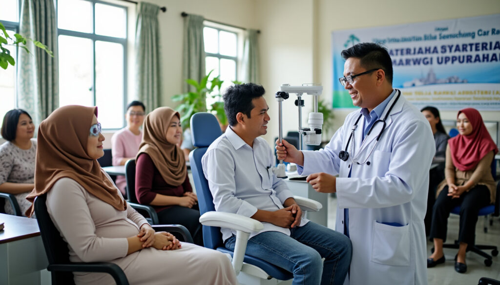 découvrez la chirurgie gratuite de la cataracte à semarang, une initiative sociale visant à améliorer la santé visuelle des populations défavorisées, présentée par antara foto.
