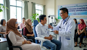 découvrez la chirurgie gratuite de la cataracte à semarang, une initiative sociale visant à améliorer la santé visuelle des populations défavorisées, présentée par antara foto.