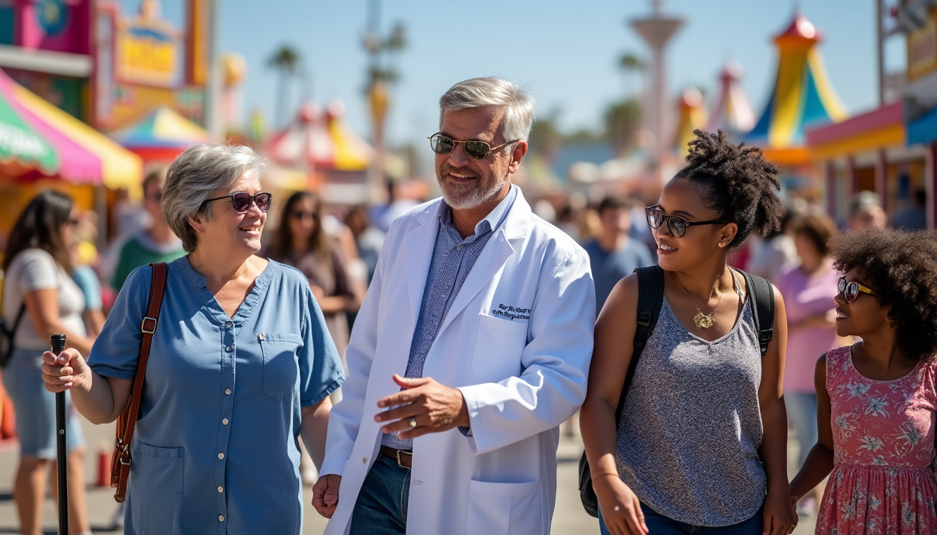 découvrez comment un chirurgien ophtalmologiste local guide un groupe de personnes malvoyantes à la foire d'état de californie dans 'suivez ma voix', une initiative inspirante pour l'inclusion et l'accessibilité.