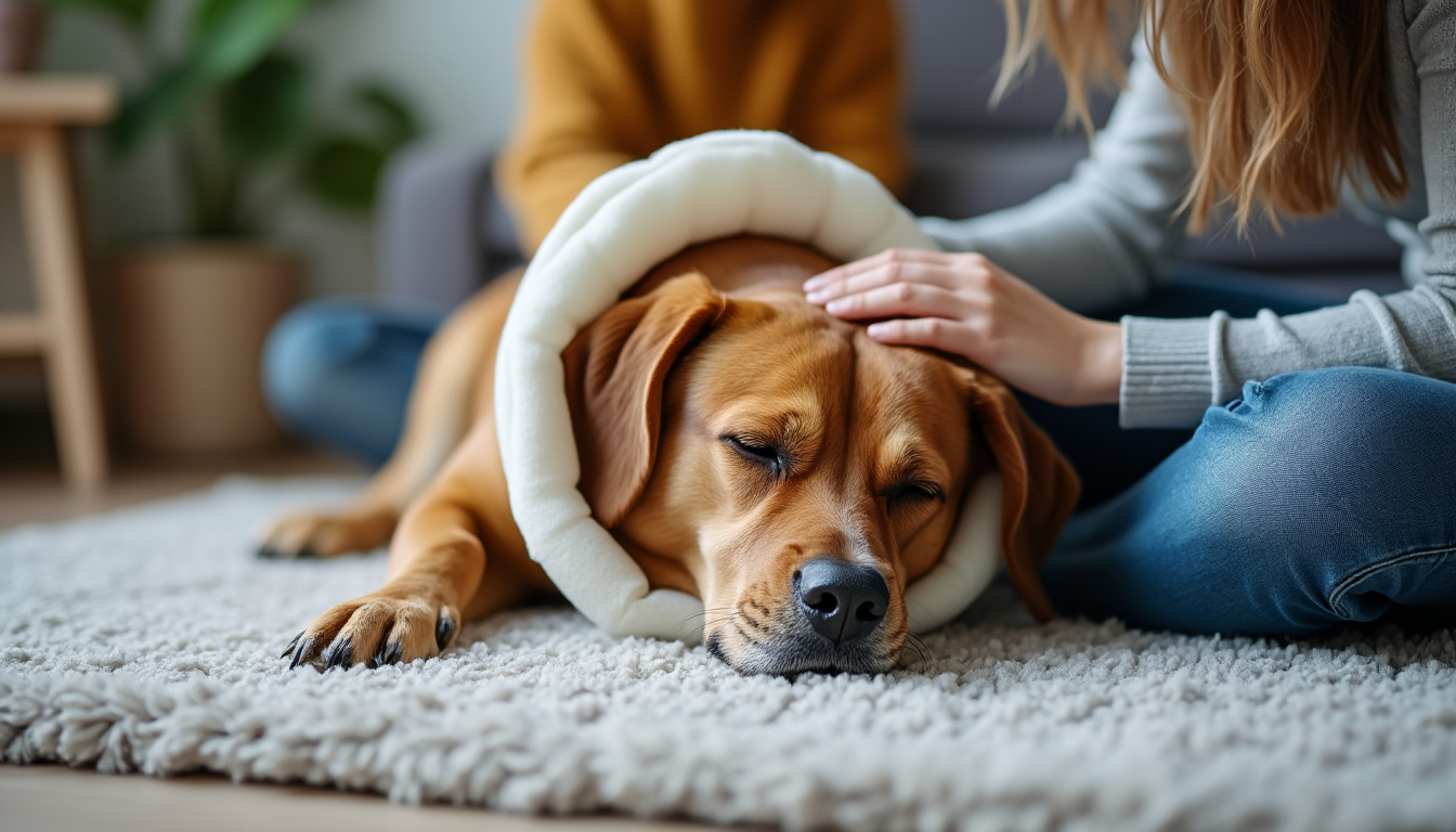 malgré la perte d’un œil, ce chien continue de poser fièrement devant l’objectif. pour sa famille, il reste aussi magnifique et attachant que jamais.