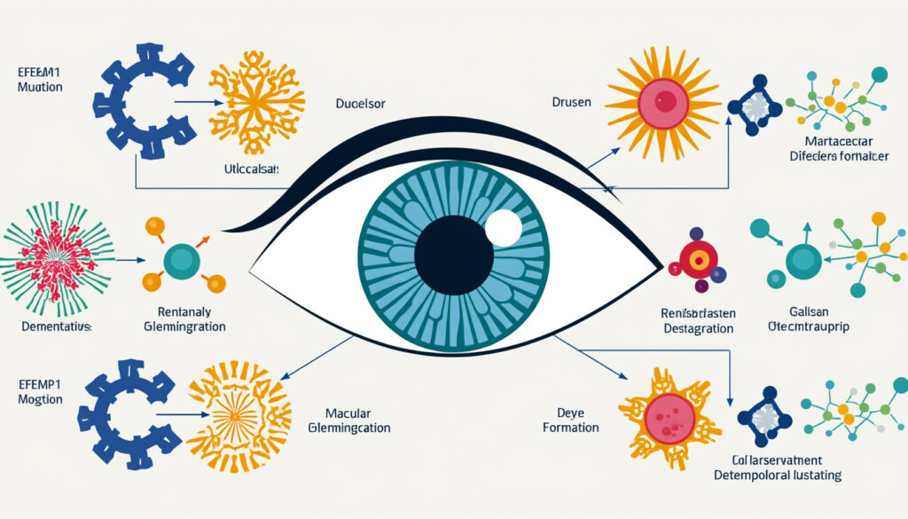 découvrez les différentes mutations du gène efemp1 et leur rôle dans l'apparition de diverses pathologies visuelles, impactant la santé oculaire.
