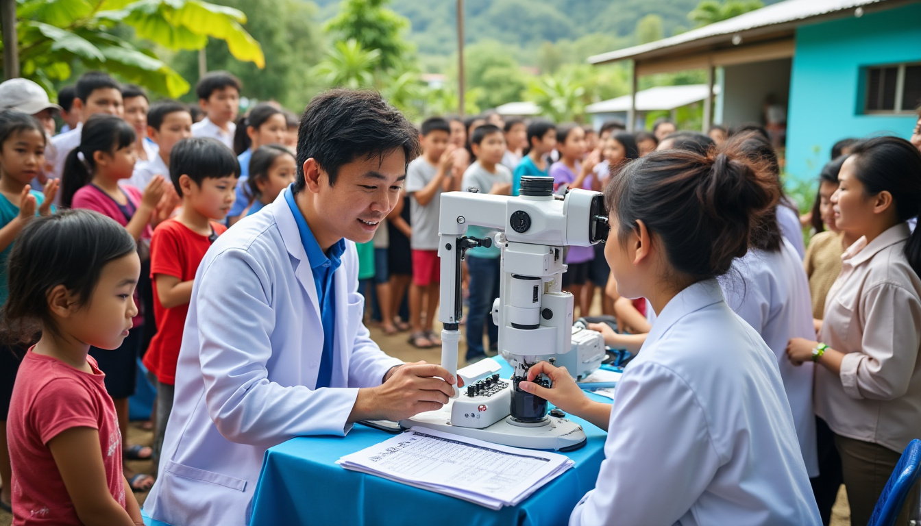profitez des examens ophtalmologiques gratuits offerts aux résidents de l'est de la province de gia lai pour prendre soin de votre santé visuelle.